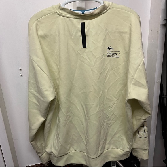 LACOSTE SH0068 6GD Men's Loose Fit Two-Ply Piqué Sweatshirt Size XL - Picture 8 of 10